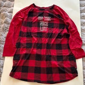 North Pole Trading Co. Red and Black Plaid Shirt Dress - XL